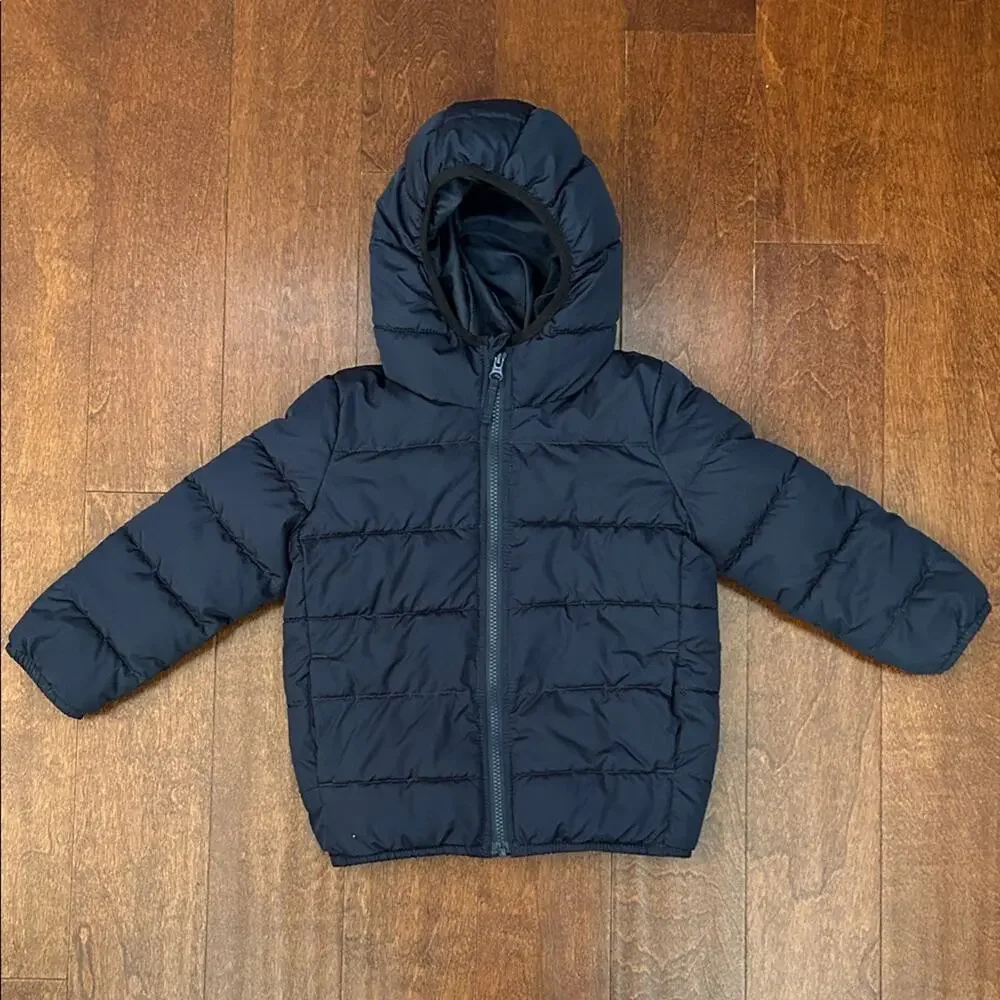 The Children's Place Navy Hooded Puffer Jacket, Size 5T